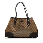 Gucci Vintage Pre-owned Laeder totevskor Brown, Dam