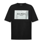 Balmain T-shirt med logotyp Black, Herr