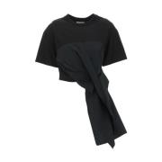 Alexander McQueen Stilren Cut and Sew T-shirt Black, Dam