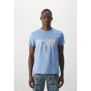 Versace Jeans Couture Logo Watercolour T-shirt Blå Blue, Herr