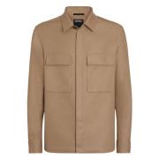 Ermenegildo Zegna Oasi Linne Skjorta Beige, Herr