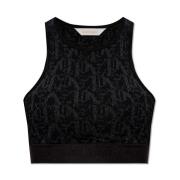 Palm Angels Top med logotyp Black, Dam