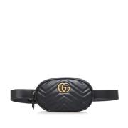 Gucci Vintage Pre-owned Laeder crossbodyvskor Black, Dam