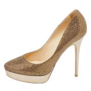 Jimmy Choo Pre-owned Pre-owned Tyg klackskor Yellow, Dam