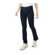 Tommy Hilfiger Applikerade Skinny Jeans med Synlig Logotyp Blue, Dam