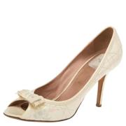 Dior Vintage Pre-owned Laeder klackskor Beige, Dam