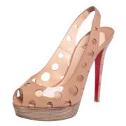 Christian Louboutin Pre-owned Pre-owned Laeder klackskor Beige, Dam