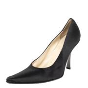 Prada Vintage Pre-owned Satin klackskor Black, Dam