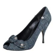 Miu Miu Pre-owned Pre-owned Denim klackskor Blue, Dam