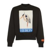 Heron Preston Svarta Fågel Målade Sweaters Black, Herr