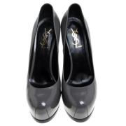 Yves Saint Laurent Vintage Pre-owned Laeder klackskor Gray, Dam