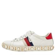 Gucci Vintage Pre-owned Laeder sneakers White, Dam