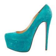 Christian Louboutin Pre-owned Pre-owned Mocka klackskor Blue, Dam