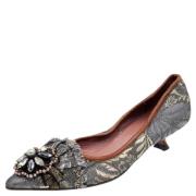 Miu Miu Pre-owned Pre-owned Tyg klackskor Gray, Dam