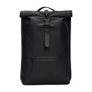 Rains Svart Rolltop Ryggsäck W3 01 Svart Väska Black, Herr