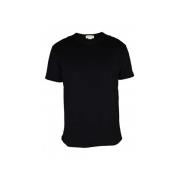 Alexander McQueen Svart Bomull T-shirt med Logotyp Inscription Black, ...