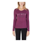 Guess Lila Tryck Långärmad T-shirt Purple, Dam