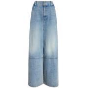 Khaite Bryce Bomulls Isla Jeans Blue, Dam