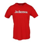 Jeckerson Röd Tryckt Slim Fit T-shirt Red, Herr