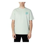 Fila Grön Enfärgad Rundhalsad T-shirt Green, Herr