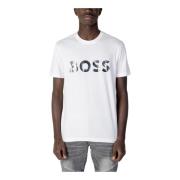 Hugo Boss Herr Vit Tryckt T-shirt White, Herr