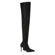 Stuart Weitzman Modig Frans Boot Black, Dam