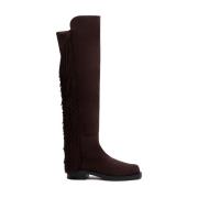 Stuart Weitzman Djärv Kristallfrans Boot Brown, Dam