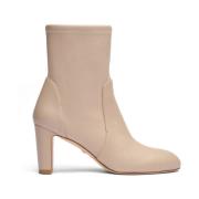 Stuart Weitzman Enkel Polerad Strumpstövel Beige, Dam