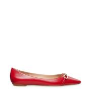 Stuart Weitzman Tidlös Elegans: Emilia SW Signature Flat Red, Dam