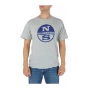 North Sails Grå Print T-Shirt Gray, Herr