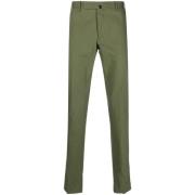 Incotex Slim-Fit Gröna Stretchbyxor i Bomull Green, Herr