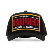 Dsquared2 Svart bomull baseballkeps Black, Herr