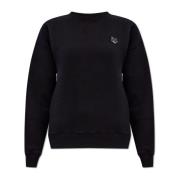 Maison Kitsuné Sweatshirt med logotyp Black, Dam