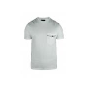 Amiri Vit Bomull T-shirt med Svart Logotyp White, Herr