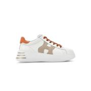 Hogan Rebel Vita Läder Sneakers med Beige Mocka H-detalj White, Herr