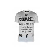 Dsquared2 Vit T-shirt med logotyp White, Herr