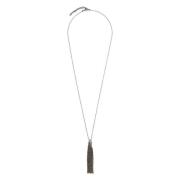 Brunello Cucinelli Silverpärlhalsband Gray, Dam