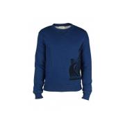Lanvin Navy Blue Logo Sweatshirt Blue, Herr