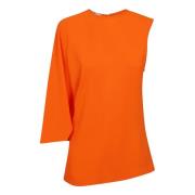 Stella McCartney Ljusorange One Shoulder Top Orange, Dam