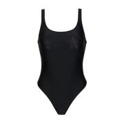 Chiara Ferragni Collection Svart badkläder med öppen rygg Black, Dam