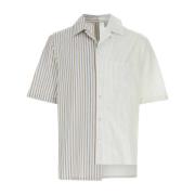 Lanvin Broderad poplin skjorta White, Herr