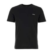 Z Zegna Svart bomull T-shirt Black, Herr