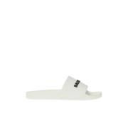 Balenciaga Pooltofflor med logotyp White, Herr