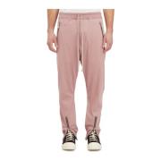 Rick Owens Buffalo Horn Button Track Pants Tecuatl Pink, Herr