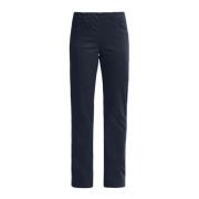 LauRie Klassiska Navy Straight-Leg Byxor Blue, Dam