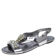 Jimmy Choo Pre-owned Pre-owned Laeder sandaler Gray, Dam