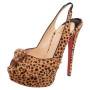 Christian Louboutin Pre-owned Pre-owned Tyg klackskor Brown, Dam