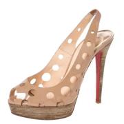 Christian Louboutin Pre-owned Pre-owned Laeder sandaler Beige, Dam