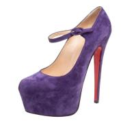 Christian Louboutin Pre-owned Pre-owned Mocka klackskor Purple, Dam