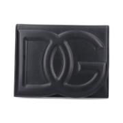 Dolce & Gabbana Svart Läder Logo Axelväska Black, Dam